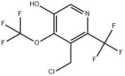 3-(Chloromethyl)-5-hydroxy-4-(trifluoromethoxy)-2-(trifluoromethyl)pyridine Structure