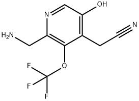 2-(Aminomethyl)-5-hydroxy-3-(trifluoromethoxy)pyridine-4-acetonitrile Structure