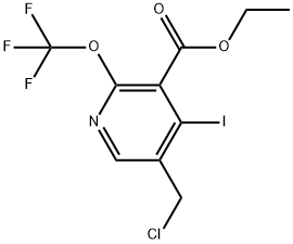 Ethyl 5-(chloromethyl)-4-iodo-2-(trifluoromethoxy)pyridine-3-carboxylate Structure