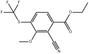 Ethyl 2-cyano-3-methoxy-4-(trifluoromethylthio)benzoate Structure