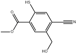 Methyl 4-cyano-5-hydroxymethyl-2-mercaptobenzoate Structure