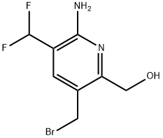 2-Amino-5-(bromomethyl)-3-(difluoromethyl)pyridine-6-methanol Structure