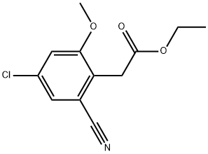 Ethyl 4-chloro-2-cyano-6-methoxyphenylacetate Structure