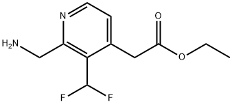 Ethyl 2-(aminomethyl)-3-(difluoromethyl)pyridine-4-acetate Structure