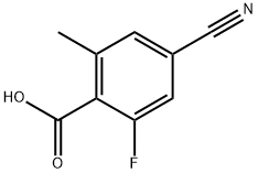 4-Cyano-2-fluoro-6-methylbenzoic acid Structure