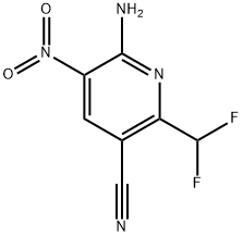 2-Amino-5-cyano-6-(difluoromethyl)-3-nitropyridine Structure