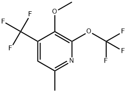 3-Methoxy-6-methyl-2-(trifluoromethoxy)-4-(trifluoromethyl)pyridine Structure