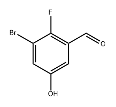 3-bromo-2-fluoro-5-hydroxybenzaldehyde Structure