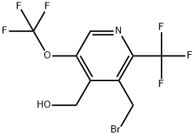 3-(Bromomethyl)-5-(trifluoromethoxy)-2-(trifluoromethyl)pyridine-4-methanol Structure