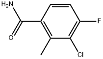 3-chloro-4-fluoro-2-methylbenzamide Structure