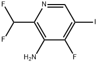 3-Amino-2-(difluoromethyl)-4-fluoro-5-iodopyridine Structure