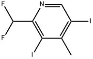 2-(Difluoromethyl)-3,5-diiodo-4-methylpyridine Structure