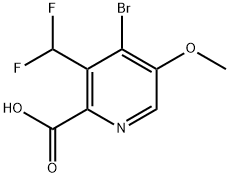 4-Bromo-3-(difluoromethyl)-5-methoxypyridine-2-carboxylic acid Structure