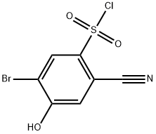 5-Bromo-2-cyano-4-hydroxybenzenesulfonyl chloride Structure