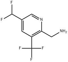 2-(Aminomethyl)-5-(difluoromethyl)-3-(trifluoromethyl)pyridine Structure