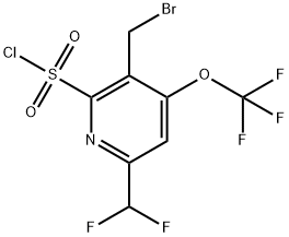 3-(Bromomethyl)-6-(difluoromethyl)-4-(trifluoromethoxy)pyridine-2-sulfonyl chloride Structure