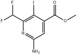 Methyl 6-amino-2-(difluoromethyl)-3-iodopyridine-4-carboxylate Structure