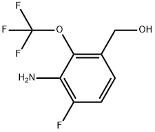 3-Amino-4-fluoro-2-(trifluoromethoxy)benzyl alcohol Structure