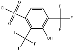 2,4-Bis(trifluoromethyl)-3-hydroxybenzenesulfonyl chloride Structure