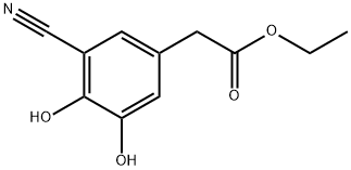 Ethyl 3-cyano-4,5-dihydroxyphenylacetate Structure