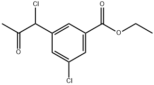 Ethyl 3-chloro-5-(1-chloro-2-oxopropyl)benzoate Structure