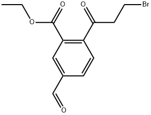 Ethyl 2-(3-bromopropanoyl)-5-formylbenzoate Structure