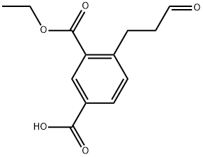 Ethyl 5-carboxy-2-(3-oxopropyl)benzoate Structure