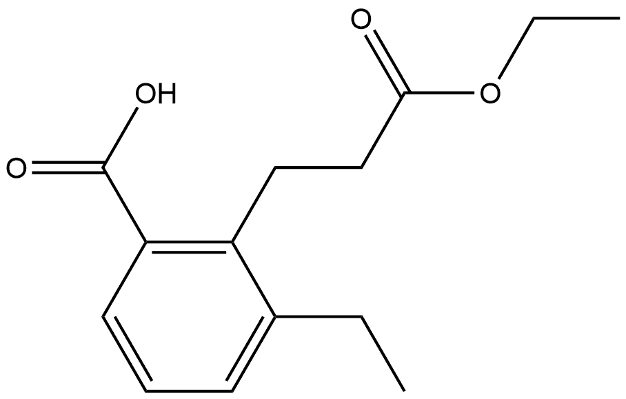 Ethyl 2-carboxy-6-ethylphenylpropanoate Structure