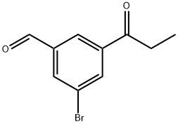 3-Bromo-5-(1-oxopropyl)benzaldehyde Structure