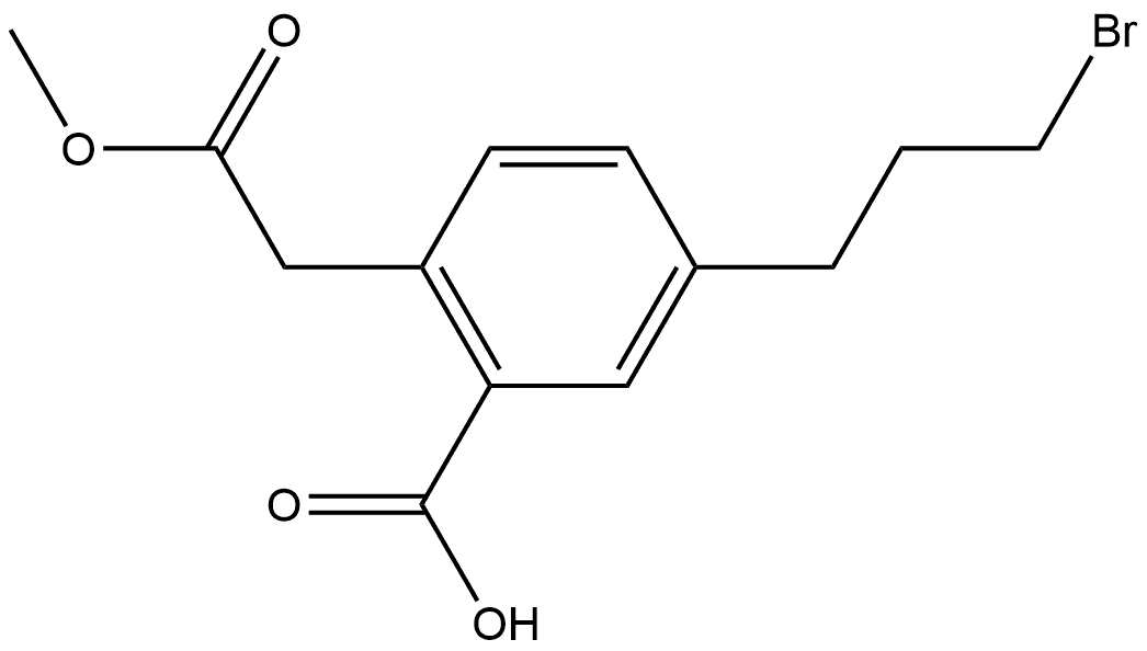 Methyl 4-(3-bromopropyl)-2-carboxyphenylacetate Structure