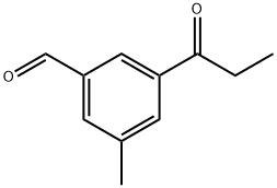 3-Methyl-5-(1-oxopropyl)benzaldehyde Structure