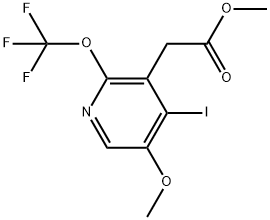 Methyl 4-iodo-5-methoxy-2-(trifluoromethoxy)pyridine-3-acetate Structure