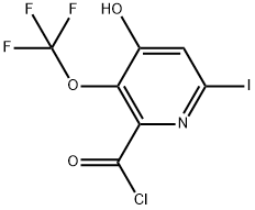 4-Hydroxy-6-iodo-3-(trifluoromethoxy)pyridine-2-carbonyl chloride Structure