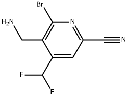 3-(Aminomethyl)-2-bromo-6-cyano-4-(difluoromethyl)pyridine Structure