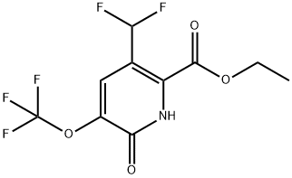 Ethyl 5-(difluoromethyl)-2-hydroxy-3-(trifluoromethoxy)pyridine-6-carboxylate Structure