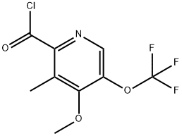 4-Methoxy-3-methyl-5-(trifluoromethoxy)pyridine-2-carbonyl chloride Structure