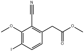 Methyl 2-cyano-4-iodo-3-methoxyphenylacetate Structure