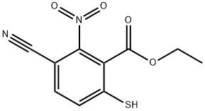 Ethyl 3-cyano-6-mercapto-2-nitrobenzoate Structure