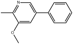 Pyridine, 3-methoxy-2-methyl-5-phenyl- Structure