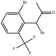 1-Bromo-1-(2-bromo-6-(trifluoromethyl)phenyl)propan-2-one Structure