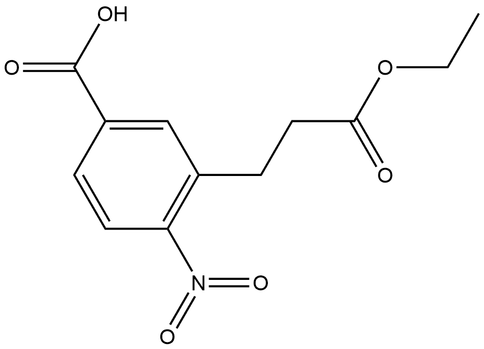 Ethyl 5-carboxy-2-nitrophenylpropanoate Structure