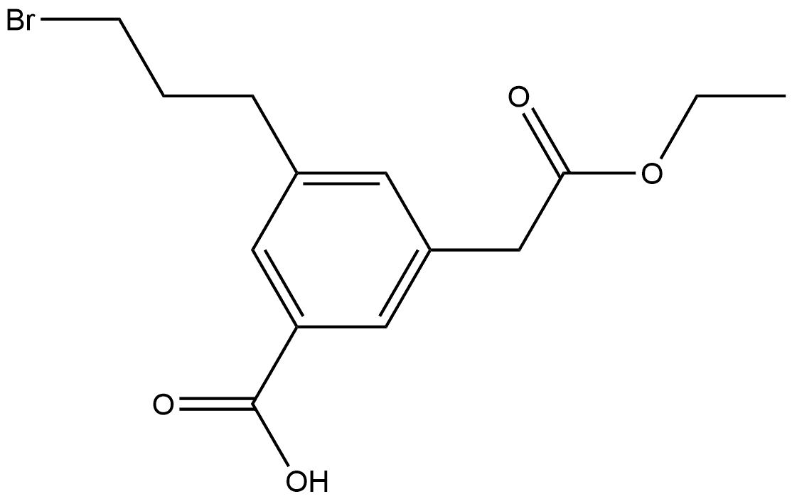 Ethyl 3-(3-bromopropyl)-5-carboxyphenylacetate Structure