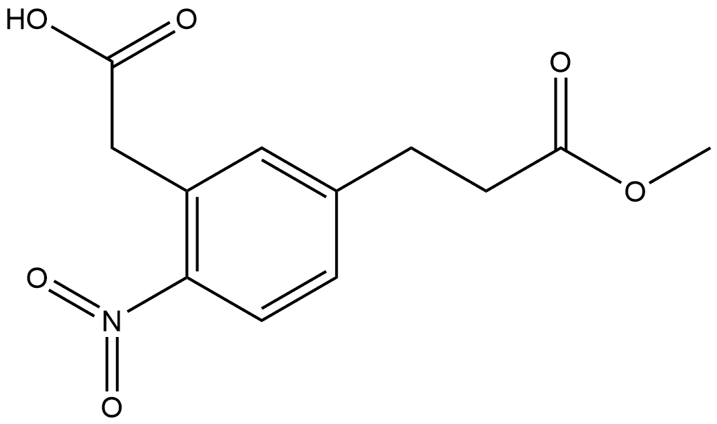 Methyl 3-(3-(carboxymethyl)-4-nitrophenyl)propanoate Structure