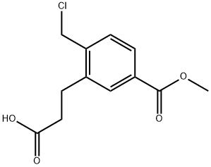 Methyl 3-(2-carboxyethyl)-4-(chloromethyl)benzoate Structure