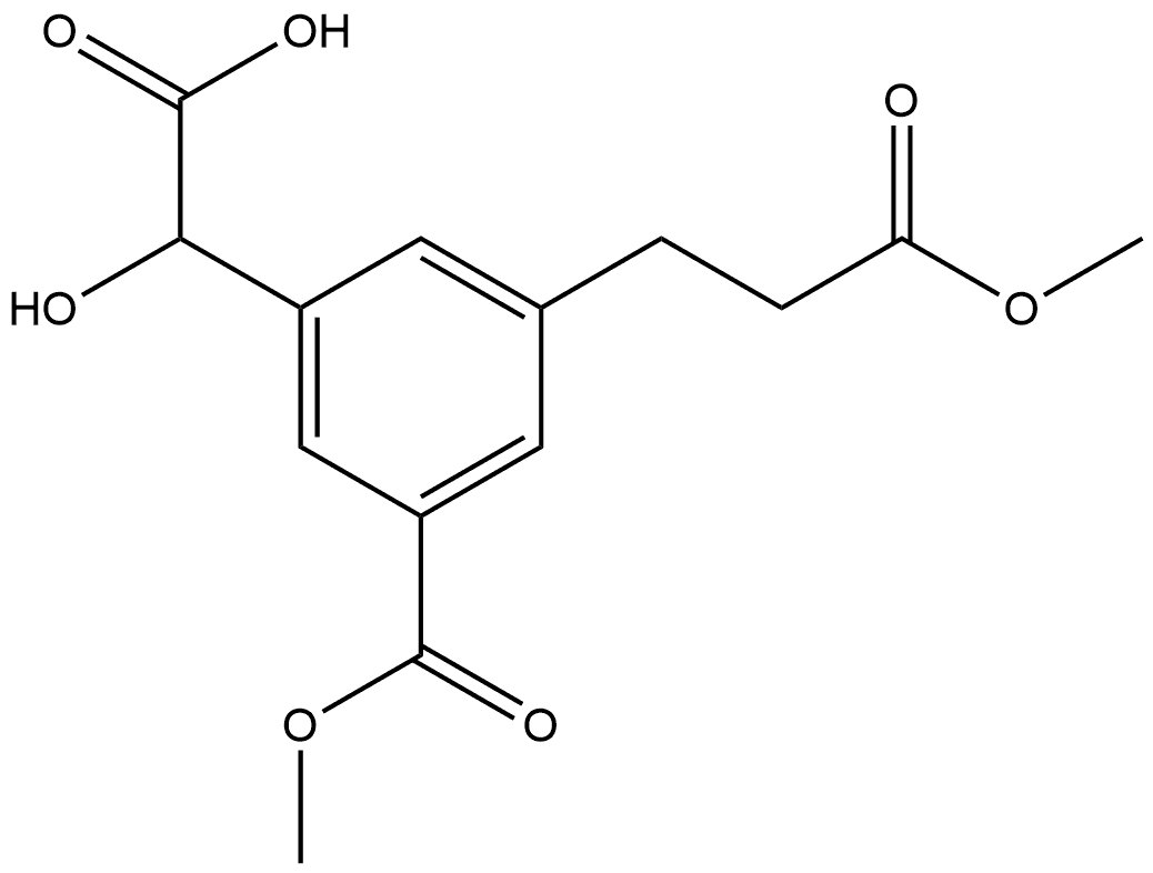 Methyl 3-(carboxy(hydroxy)methyl)-5-(3-methoxy-3-oxopropyl)benzoate Structure