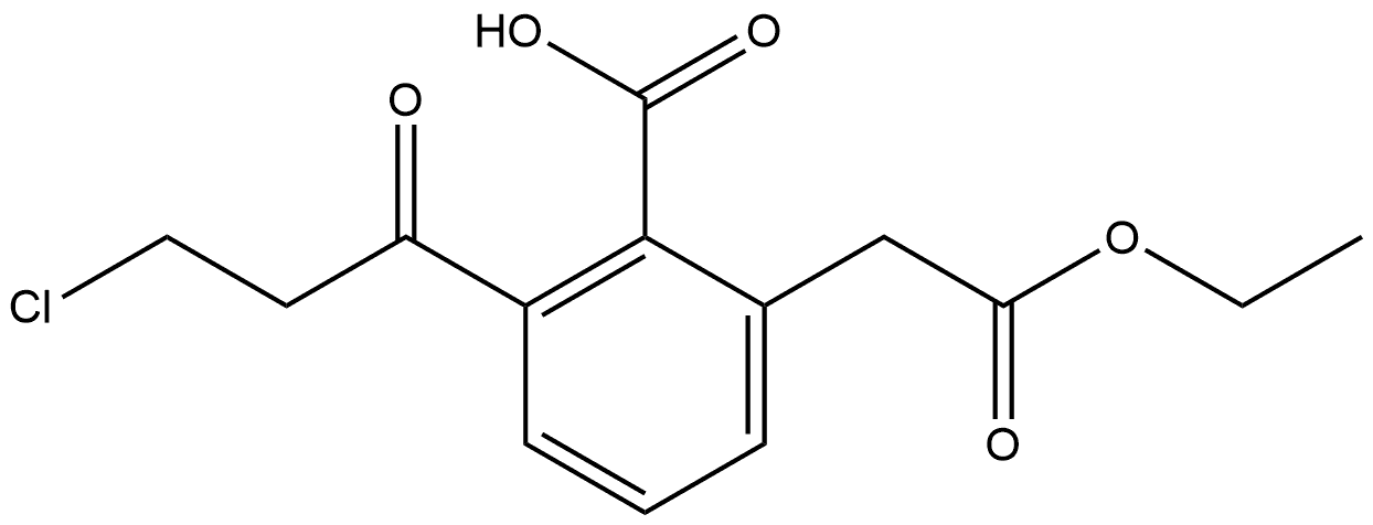 Ethyl 2-carboxy-3-(3-chloropropanoyl)phenylacetate Structure