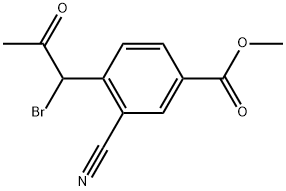 Methyl 4-(1-bromo-2-oxopropyl)-3-cyanobenzoate Structure