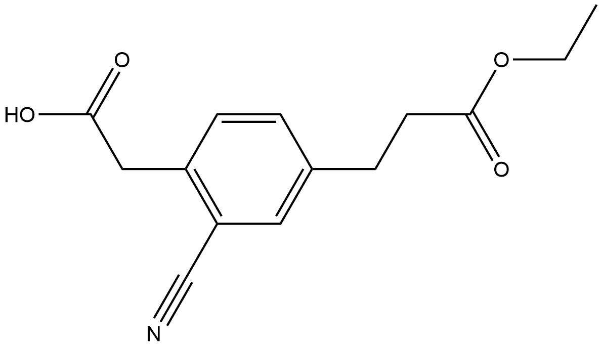 Ethyl 3-(4-(carboxymethyl)-3-cyanophenyl)propanoate Structure