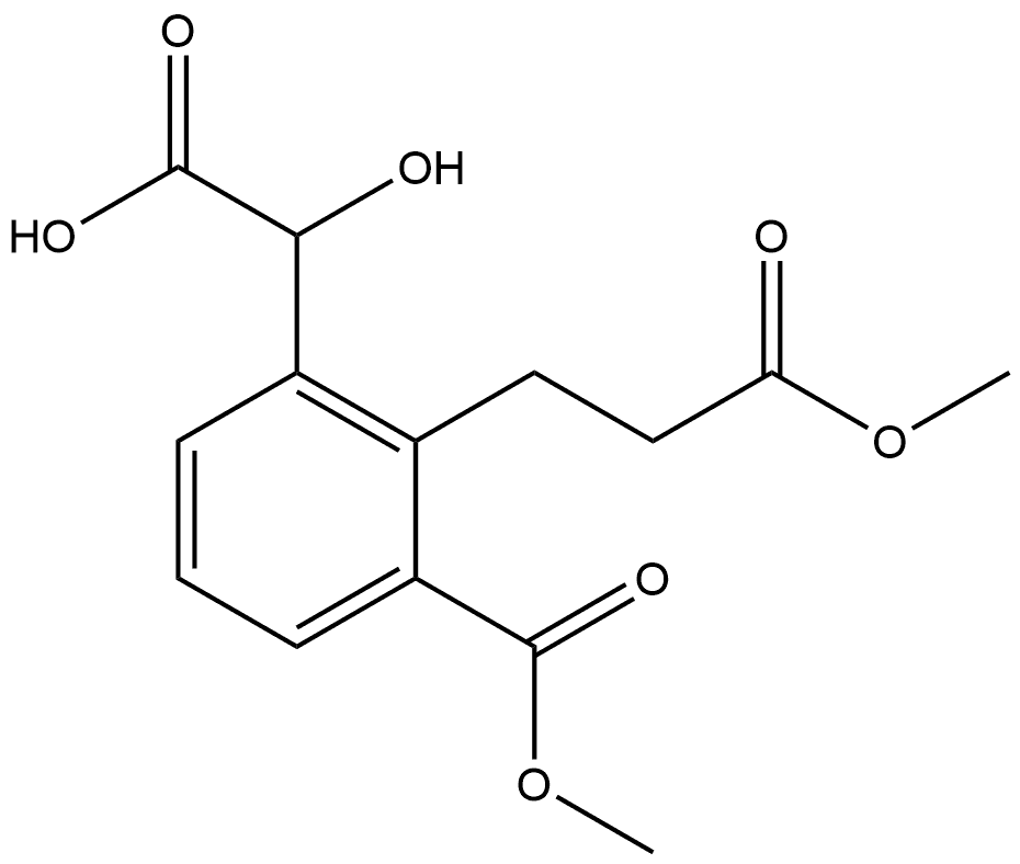 Methyl 3-(carboxy(hydroxy)methyl)-2-(3-methoxy-3-oxopropyl)benzoate Structure