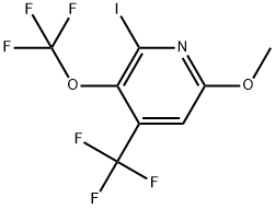 2-Iodo-6-methoxy-3-(trifluoromethoxy)-4-(trifluoromethyl)pyridine Structure